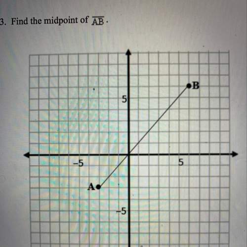 Find the midpoint of line ab a) (4.5, 4.5) b) (1.5, 1.5) c) (3,3) d) (2,2)