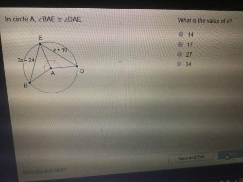 In circle a, bae dae. what is the value of x?
