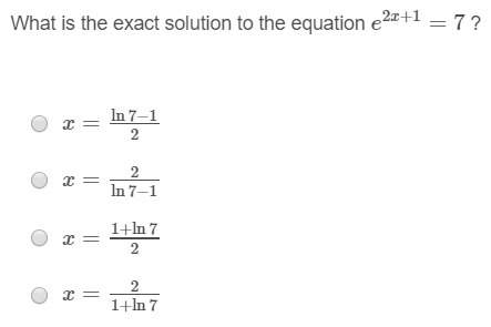 What is the exact solution to the equation?