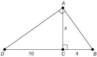 What is the value of x? . round to the nearest tenth, if necessary. x = 6 x = 6.3 x = 7 x = 9.2