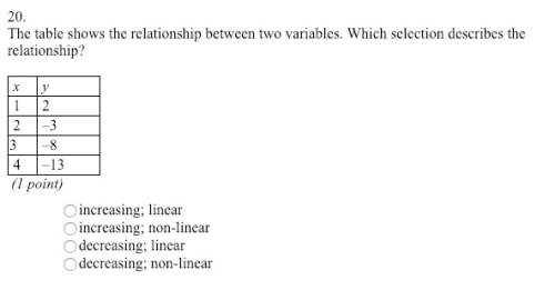 Which selection describes the relationship?