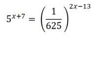 Solve the following exponential equation for x. show your work step by step.