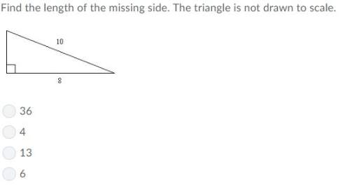Find the length of the missing side. the triangle is not drawn to scale.