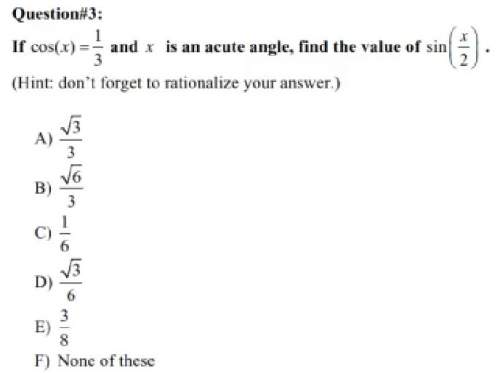 [precalculus] find the value of sin(x/2):