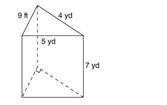 What is the value of b for the following triangular prism? 6 yd2 18 yd2 12 yd2 17.5 yd2