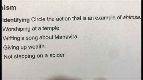 Circle the action that is an example of ahimsa.