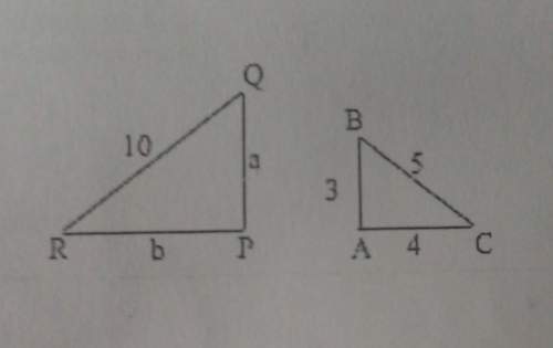 Find the unknown side lengths in similar triangles pqr and abca=b=