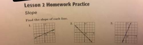 Find the slope of each line (picture below u )