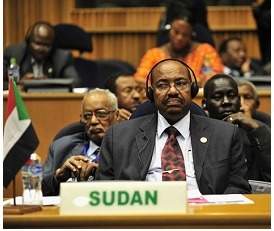 The photograph shows sudanese president omar al-bashir. the international criminal court has been un