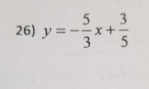 How to write y=-5/3x+3/5 in standard form