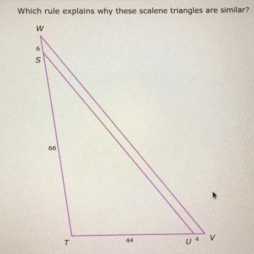 Which rule explains why these scalene triangles are similar