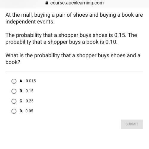 At the mall, buying a pair of shoes and buying a book are independent events.the probability that a