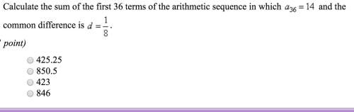 Calculate the sum of the first 36 terms of the arithmetic sequence defined in which a36=14 and the c