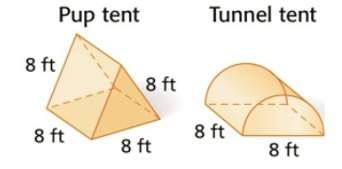 Acompany sells tents in two styles, shown below. the sides and floor of each tent are made of nylon.