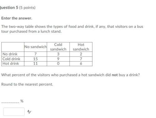 The two-way table shows the types of food and drink, if any, that visitors on a bus tour purchased f