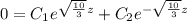 0=C_{1}e^{\sqrt{\frac{10}{3} }z} + C_{2}e^{-\sqrt{\frac{10}{3} }z}
