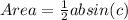 Area = \frac{1}{2} absin(c)