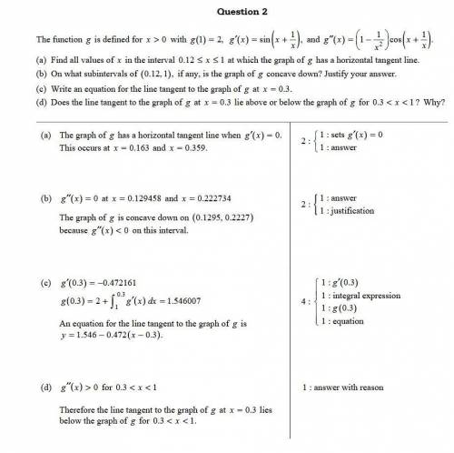 Ap calculus ab 2010 scoring guidelines (form b.question 2