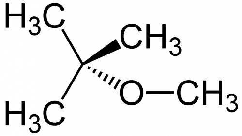 This is the chemical formula for methyl tert-butyl ether (the clean-fuel gasoline additive mtbe):  c