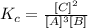 K_c=\frac{[C]^2}{[A]^3[B]}