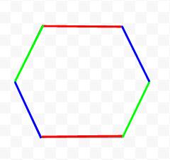 Apolygon with 3 sets of parallel lines.