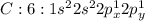 C: 6:1s^22s^22p_x^12p_y^1