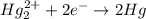 Hg_2^{2+}+2e^-\rightarrow 2Hg