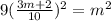 9(\frac{3m+2}{10})^2=m^2
