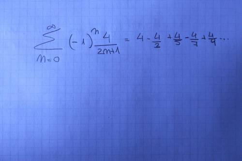 Π/4 = 1 - 1/3 + 1/5 - 1/7 + 1/9  write an algorithm to compute π. because the formula is an infinite