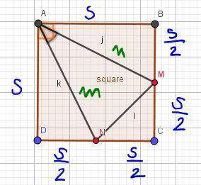 Let abcd be a square, and let m and n be the midpoints of bc and cd, respectively. the value of \sin