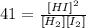 41=\frac{[HI]^2}{[H_2][I_2]}