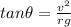 tan\theta =\frac{v^{2}}{rg}