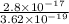 \frac{2.8\times 10^{-17}}{3.62\times 10^{-19}}