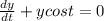 \frac{dy}{dt}+ycost=0