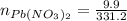n_{Pb(NO_{3})_{2}}=\frac{9.9}{331.2}