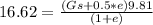 16.62= \frac{(Gs+0.5*e)\timees 9.81}{(1+e)}
