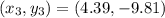 (x_{3},y_{3}) = (4.39,-9.81)