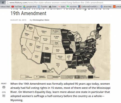 Where, in general, we're the states located that failed to give women any voting rights before the r