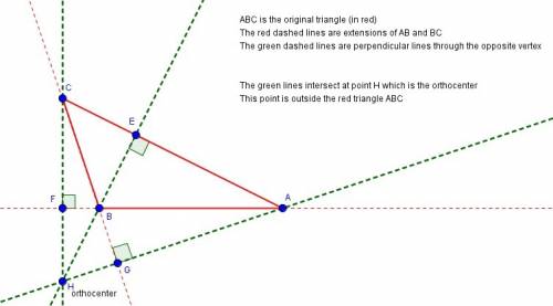 Where can the lines containing the altitudes of an obtuse triangle intersect?