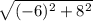 \sqrt{(-6)^2+8^2}