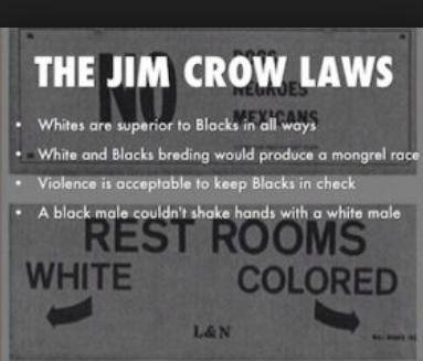 The main goal of jim crow laws was to