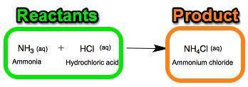 In chemical reactions, the substances present at the start of the reaction are called, and the subst