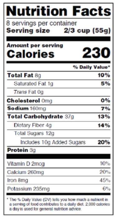 How many grams of total sugars in one serving of this food can be attributed to naturally occurring