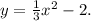 y=\frac13 x^2 - 2.