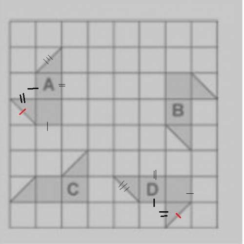 Which statement about these figures on the grid is true?  1. figures b and c are congruent. 2. figur