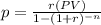 p=\frac{r(PV)}{1-(1+r)^{-n} }