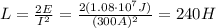 L=\frac{2E}{I^2}=\frac{2(1.08\cdot 10^7 J)}{(300 A)^2}=240 H