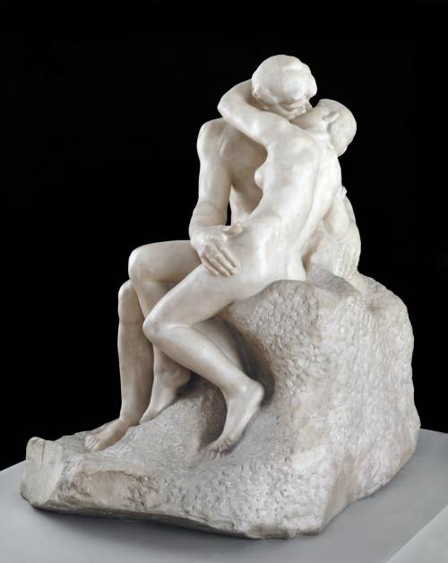 In the kiss, the artist rodin expressed the  of love, while the artist brancusi expressed the  of lo