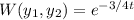 W(y_1,y_2)=e^{-3/4t}
