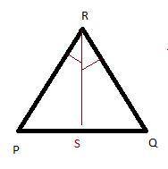 1. given:  ∠p ≅ ∠q and rs bisects ∠pqr. prove:  pr≅ qr supply the missing reason in statement 2 of t